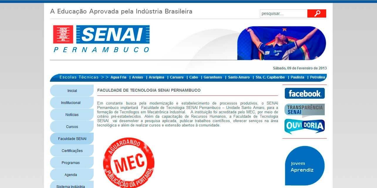 Projeto Faculdade SENAI Pernambuco